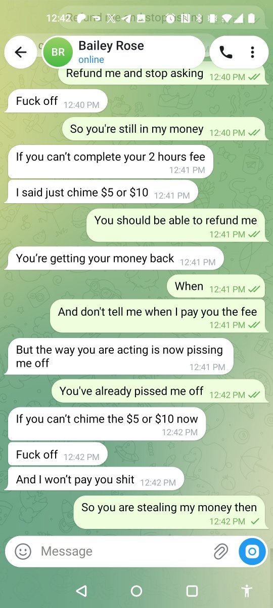 Kai_ruby1997's tweet photo. Here's more proof that she is scamming she will not refund me because I will not continue to pay her more fees and paid her in small increments or fees of $110 https://t.co/KHWcsal6b3