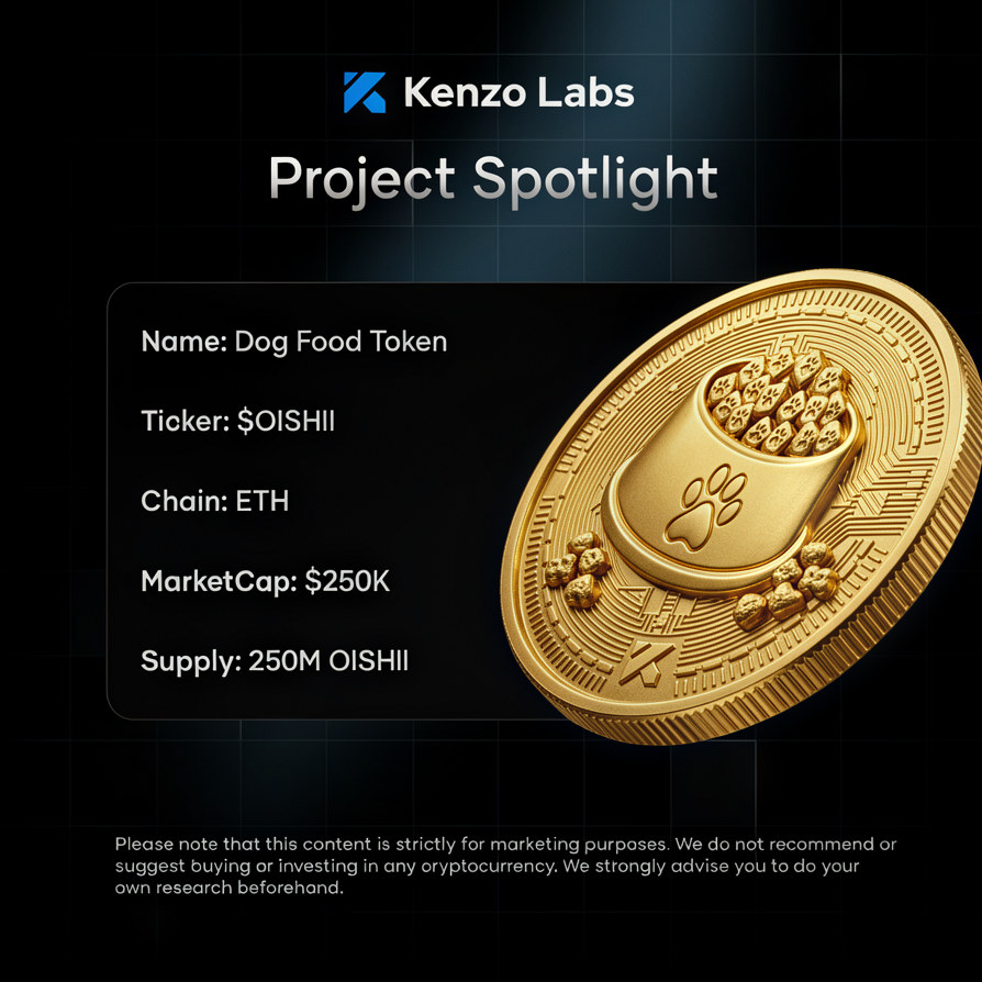 Kenzo_Labs's tweet photo. Project Spotlight: $OISHII

Introducing $OISHII, an emerging micro-cap asset currently gaining momentum within the Ethereum ecosystem.

➡️ Current Valuation: $250K Market Cap

➡️ Network: Ethereum (ETH)

➡️ Chart: https://t.co/U1BkhQxJFQ

Remember, this is not financial advice - always do your own research!   

🔗OISHII Socials:  
https://t.co/0YBG87UQTr
https://t.co/EZ1KeFHrJa
@oishii_cto 

Join the Kenzo Labs group for a quick chat - https://t.co/5UUXSjbDko