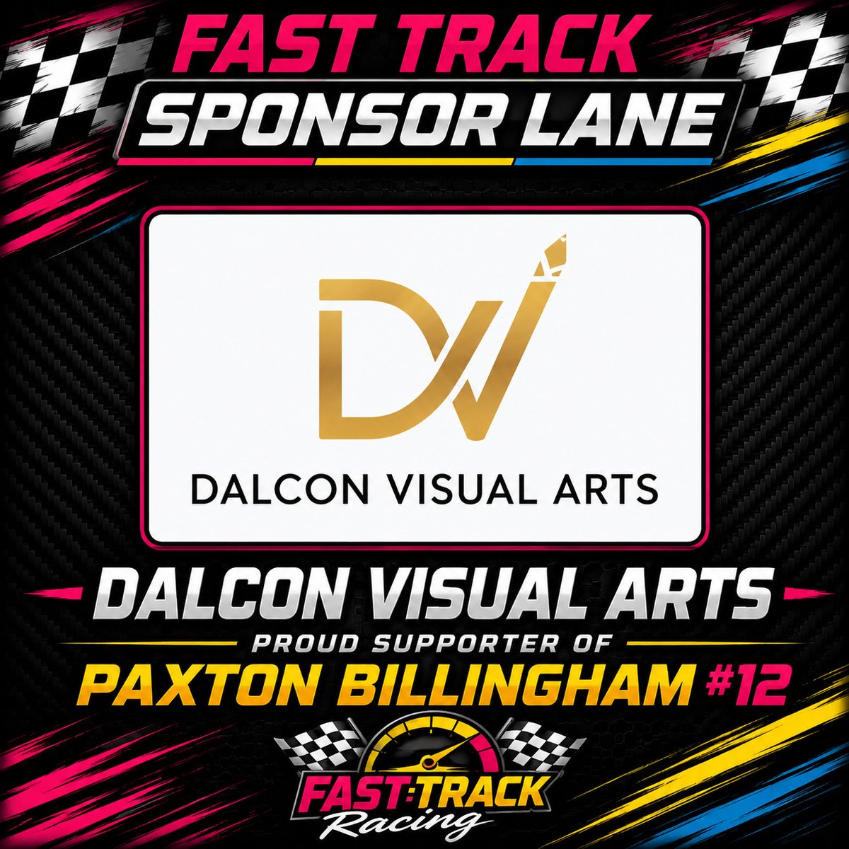 ToryBoxxad's tweet photo. Huge shout-out to our sponsor, Dalcon Visual Arts! The man behind the camera and the magic behind every Hero Card, turning race-day moments into lasting memories. Thanks for making us look fast, even when we're standing still! https://t.co/0oRAGht0HI