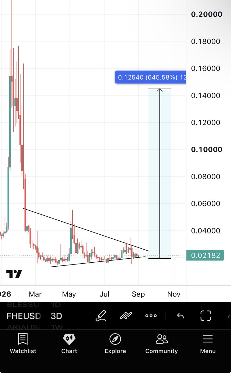 Bitcoinhabebe's tweet photo. This is the bottom of $FHE &amp; from here it will start its uptrend. 

The uptrend will go anywhere btw 3-10x

There will be no better entry for fhe than this https://t.co/ABwHNpPi1p