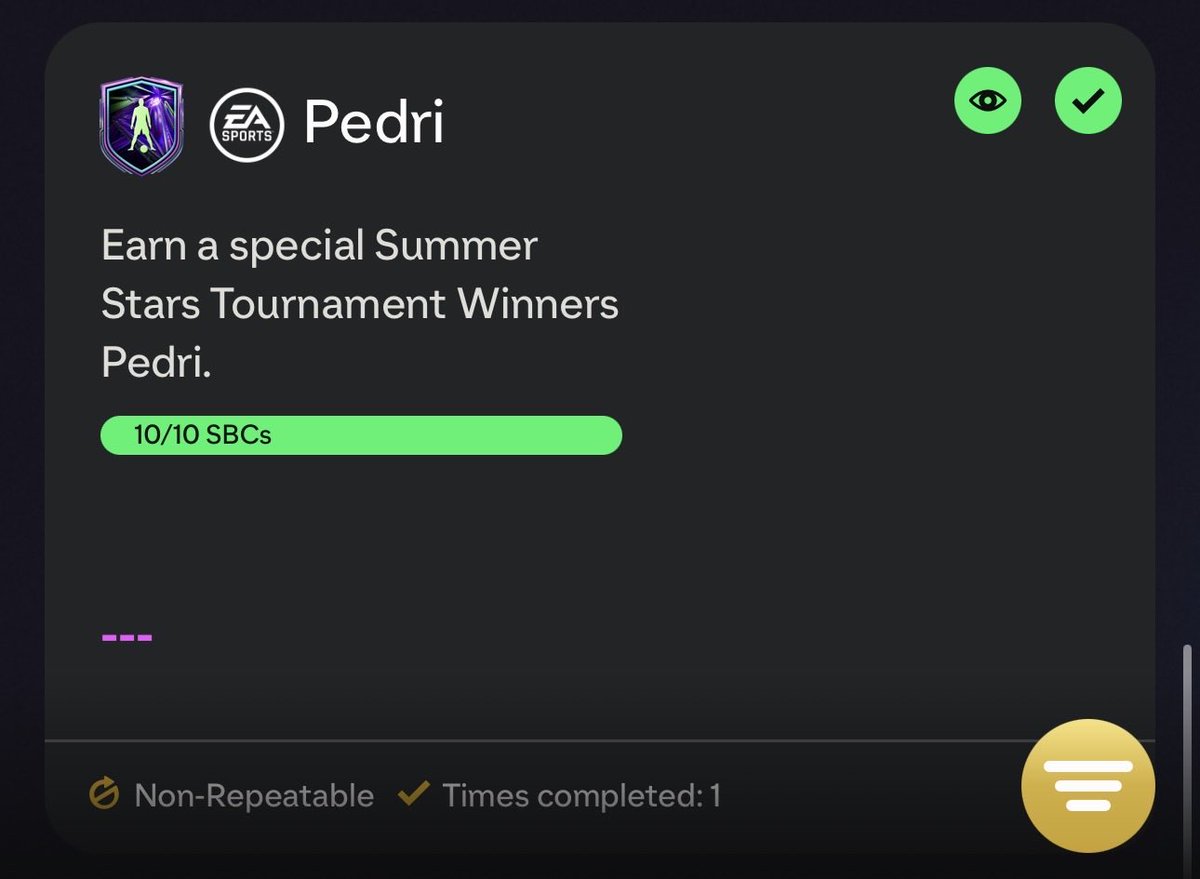 mdfld8's tweet photo. @EASFCDirect  I completed the Pedri SBC and did not get it? https://t.co/gxo08jcI8V