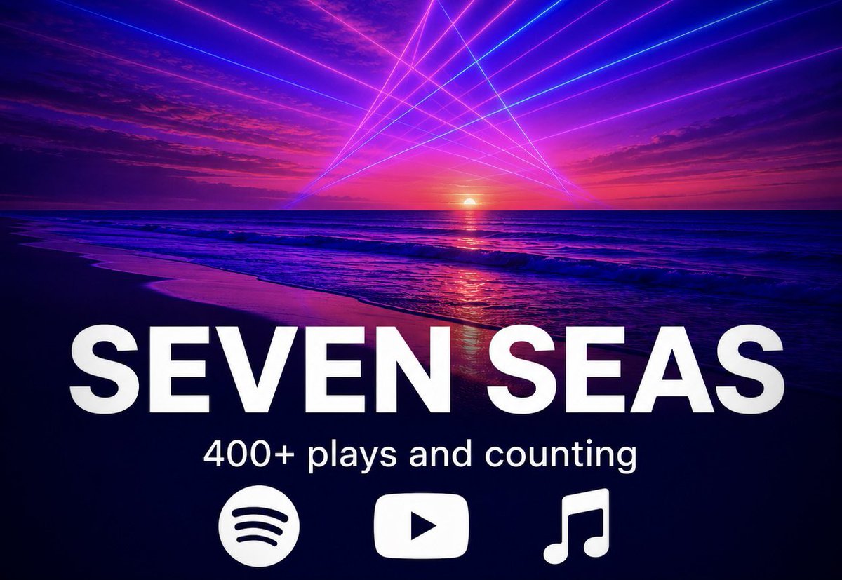 Acousmatix's tweet photo. Shout out to everyone who’s listened and supported "Seven Seas" over its first month ❤️🙏

400+ plays and counting 🌊
Now let’s turn those ripples into #WAVES! 😎🔥

#London 🇬🇧 to #Spain 🇪🇸, #USA 🇺🇸 &amp; #France 🇫🇷 —the journey is just getting started

Track link in the comments!🎶 https://t.co/mGBnCQbk5R