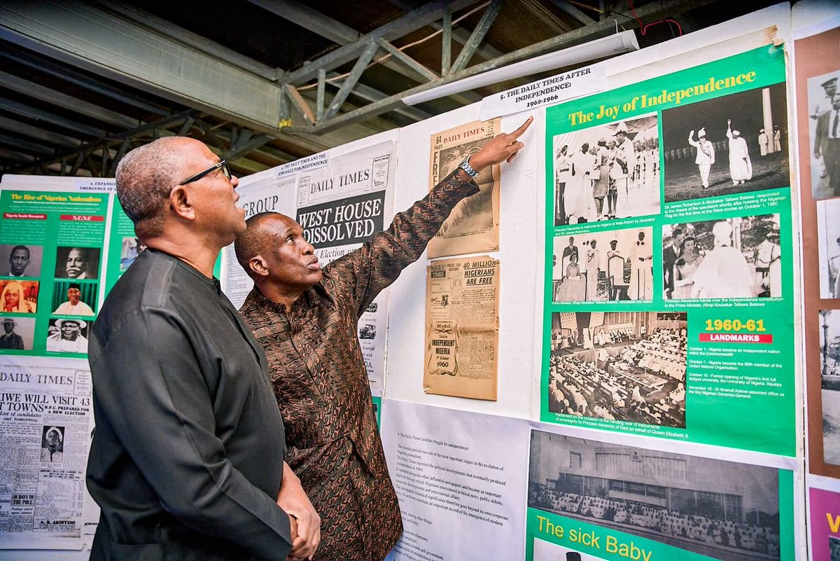 PeterObi's tweet photo. FROM WHAT WE BUILT TO WHAT WE LOST: LESSONS FROM NIGERIA’S HISTORY

Today, I attended the Daily Times Newspaper’s 100th anniversary celebration in Abuja. The occasion brought back fond memories of my younger days, when I would visit the newspaper stand at 57 Old Market Road, Onitsha, opposite the General Post Office, simply to read the front pages of the newspapers.

I was particularly interested in stories about governance, our economy, and Nigeria’s development. Those early encounters with newspapers helped shape my interest in understanding our country and the choices that have shaped our journey as a nation.

At the exhibition, I took time to go through some of the old publications. What I saw was both fascinating and deeply sobering.

One of the most striking things I came across was an advertisement for the Nigerian Shipping Line. In 1959, it had 6 ships; by 1960, it had 8; and by 1961, it had grown to 10 ships.

Today, more than six decades later, the Nigerian Shipping Line has no ships.

I also read about Nigerian Airways, which began operations in 1958 and, by 1980, had grown into one of Africa’s leading airlines, with a fleet of over 30 aircraft and direct flights to London, New York, Rome, Paris, Amsterdam, and other international destinations. At one point, it even operated a Boeing 747, one of the largest aircraft of its time.

Sadly, Nigerian Airways eventually ceased operations in 2003.

The comparison with Emirates is particularly instructive. Nigerian Airways had already developed a substantial fleet before Emirates commenced operations in 1985 with just two leased aircraft. Today, Emirates operates a fleet of more than 250 aircraft, while the Nigerian national airline of that era no longer exists.

These are not merely stories from old newspapers. They are reminders of what Nigeria once built, what our people were capable of achieving, and, most importantly, what we failed to sustain.

The tragedy is not that these institutions belonged to a different era. The tragedy is that a country blessed with enormous human and material resources allowed many of its once-promising institutions to decline and disappear through years of poor leadership, mismanagement, corruption, and weak accountability.

Even more painful is the fact that while many of our institutions have weakened or disappeared, corruption seems to have remained one of the few things that has continued to grow.

We must ask ourselves: Why did institutions that once worked begin to fail? Why have countries that started behind us overtaken us? Why have we repeatedly failed to preserve the institutions and investments created by previous generations? The answers must guide the choices we make today.

I commend Mr. Fidelis Anosike and his team for keeping the Daily Times legacy alive and, importantly, preserving an important part of Nigeria’s history for present and future generations.

A nation that forgets its history risks repeating its mistakes. We must remember where we came from, honestly examine what went wrong, learn from both our successes and failures, and build institutions that can outlive individual leaders and political administrations. Nigeria is not condemned to decline.

We can rebuild our institutions. We can restore confidence in government. We can create an economy that produces rather than merely consumes. We can build enterprises that compete globally. And we can create a country where the next generation inherits stronger institutions, greater opportunities, and a better quality of life than the generation before it.

The Nigeria we desire is possible. But it requires leadership anchored on competence, accountability, prudence, integrity, and service. We must stop celebrating what Nigeria used to be and start rebuilding what Nigeria can become.

The journey to rebuild Nigeria must begin now.

A New Nigeria is POssible. -PO