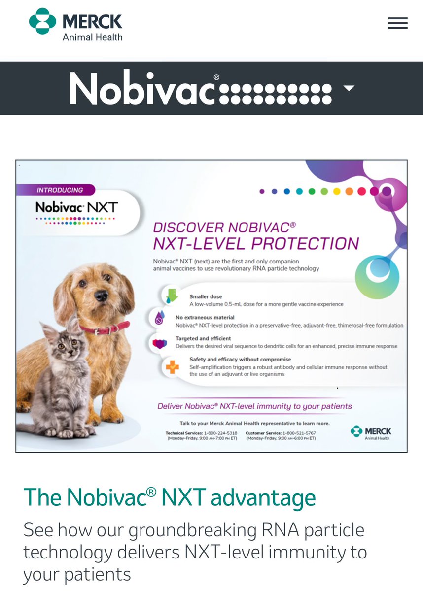 ValerieAnne1970's tweet photo. Merck’s Nobivac NXT Self-Amplifying mRNA “Vaccines” Are Quietly Rolling Out to EVERY Vet Clinic in America RIGHT NOW.

The SAME experimental self-replicating RNA tech that was rushed into human arms during COVID is now being injected into your dogs and cats.

Merck calls it “Nobivac NXT.”  It is really a biological time bomb.

These shots don’t just “train” the immune system — they hijack your pet’s cells and turn them into rabies, leukemia, or flu protein factories that replicate inside the body, spread through organs, and can shed from saliva, scratches, or kisses.

The three shots already in clinics:
• Nobivac NXT Rabies (dogs & cats) — symptoms in trials: aggression, biting, drooling, seizures, paralysis, death. Looks exactly like actual rabies.
• Nobivac NXT FeLV (cats) — turns healthy cats into leukemia-virus factories.
• Nobivac NXT Canine Influenza H3N2 (dogs) — self-spreading flu RNA through saliva.

Merck’s own “safety” data:
• Only 14 days of monitoring.
• 38 animals tested → 35 euthanized.
• No long-term studies.
• No shedding studies.
• No human transmission data.
• No reversal method if it goes wrong.

Your indoor cat doesn’t need this. Your dog doesn’t need this.  
But Merck needs the billions.

This is not protection — it’s an uncontrolled biological experiment on the animals we love most. One happy lick or playful scratch could now be the vector that exposes your entire family.

ACTION STEPS RIGHT NOW:
1. Ask your vet: “Is this Nobivac NXT or any self-amplifying mRNA product?” Say NO and refuse.
2.  Find a holistic vet who respects informed consent.

We already watched this movie with humans. Don’t let them run the sequel on our pets.