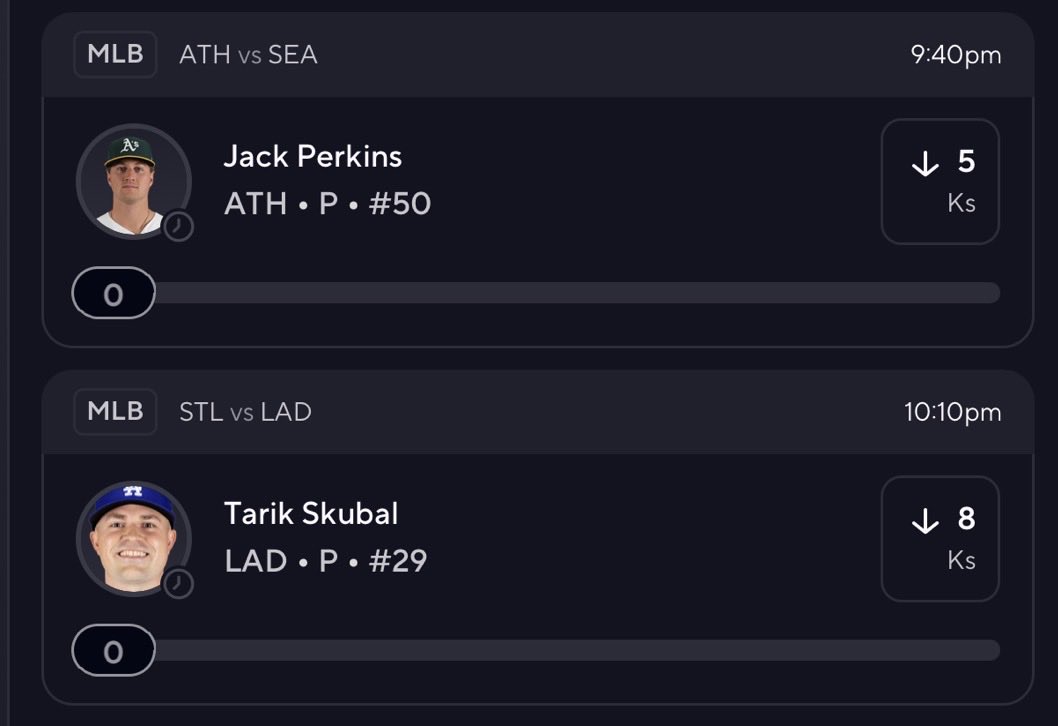 preety_picks's tweet photo. ⚾ Two MLB pitcher K props locked in tonight 🔒

❤️ if you’re tailing

#SportsBetting #PrizePicks #Underdog #MLB #BettingTips #FreePicks #BettingTwitter #PicksOfTheDay #TailMe #GamblingX #SGP #POTD https://t.co/N89o85pGRl