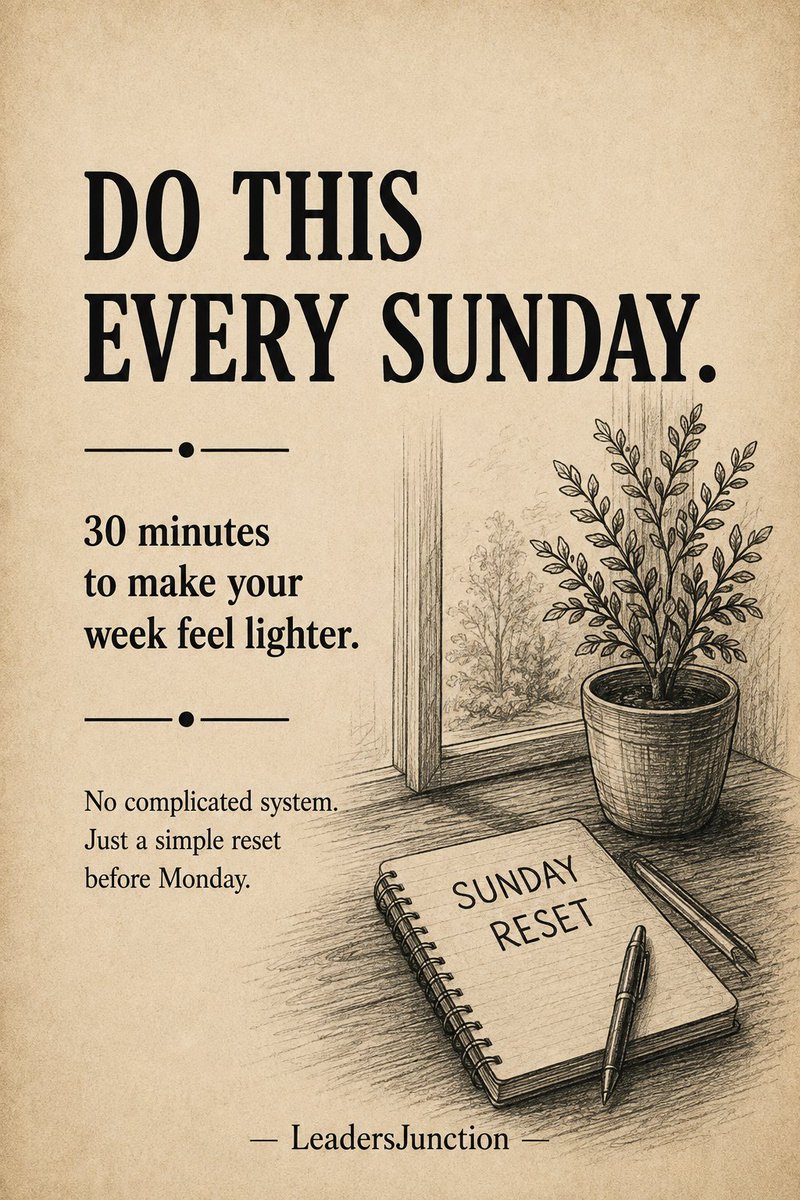 LeadersJunction's tweet photo. DO THIS EVERY SUNDAY‼️ https://t.co/neVN55HqCi