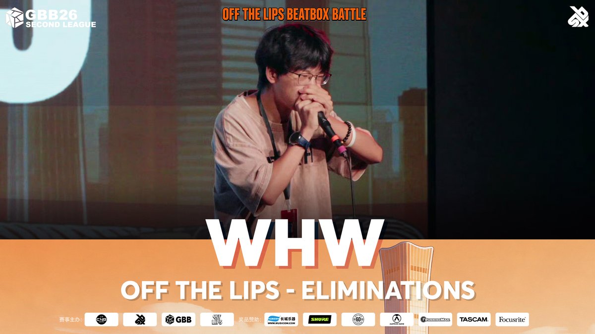 swissbeatbox's tweet photo. Off The Lips Beatbox Battle 2026 | GBB26 Second League 🇨🇳
───
▶▶ Full Playlist → https://t.co/HLiAFyqqKl
✦ Elimination 2 · WHW 🇨🇳
🔗 [ https://t.co/oKeksVD0yH ]

#GBB26 #secondleague #offthelips #beatbox #swissbeatbox https://t.co/EjSzdaUQJA