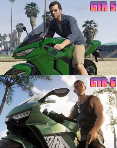 liam_bela's tweet photo. GTA 5 vs GTA 6 the graphics evolution is insane 🔥
#Gaming #Gamer #GamingMemes #VideoGames #Relatable #Gamers #FunnyMemes #Meme #gtavı #rockstar https://t.co/ljUQa9NvW7