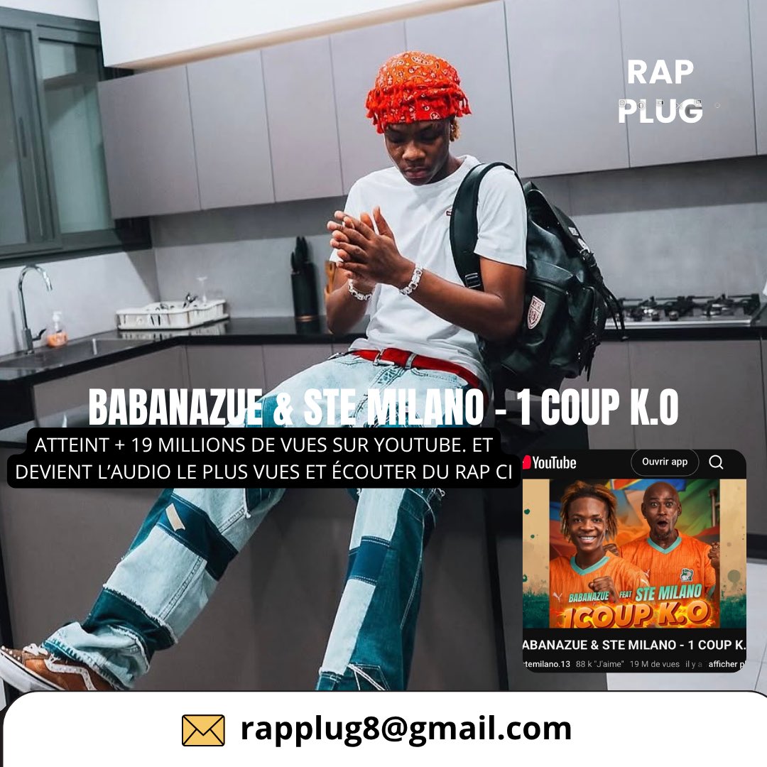 Rap_Plug8's tweet photo. 🚨 STÉ MILANO FRAPPE FORT ! 🇨🇮🔥
Le titre « 1 COUP K.O. » vient de franchir la barre symbolique des 19 MILLIONS de vues sur YouTube ! 💥
19M+ et ce n’est peut-être que le début… 🔥
#SteMilano #1CoupKO #RapIvoire #RapCoteDIvoire #19Millions #YouTube #RapIvoire2026 https://t.co/Q11jWb2NF6