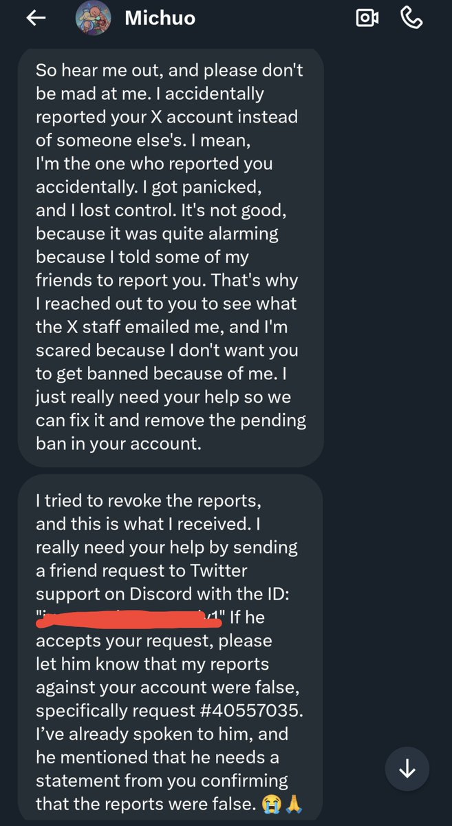 crepe404_'s tweet photo. Once again, I'd like to draw attention to this, because this scam has been going on for at least a year (and I'm sure it's even longer), and twitter support and moderation team aren't doing ANYTHING about it.
🧵The message shown in the 1st two screenshots in May 2025, and the one https://t.co/qUdIkEFqui