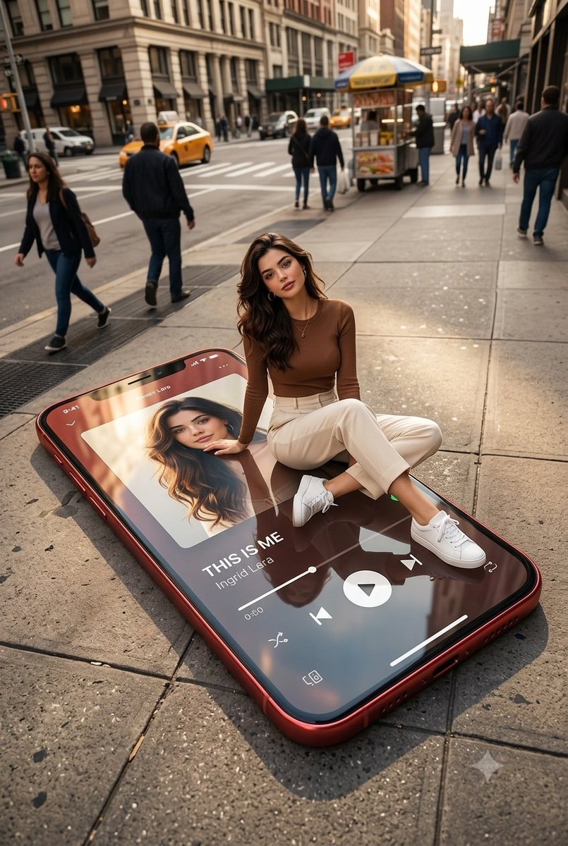 Giant Smartphone Street Scene