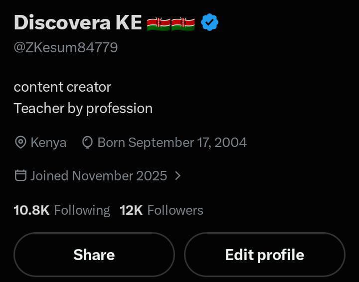 ZKesum84779's tweet photo. Congratulations I have just reached 12k https://t.co/ubRJKdkOcg