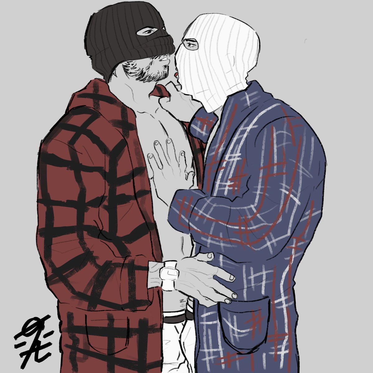 _overhaul_art's tweet photo. He can’t go 5 seconds without resisting.🤤#joshler #cliqueart https://t.co/oZrOByxMHD