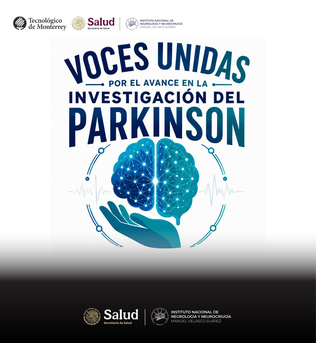 INNNMVS's tweet photo. 👩‍🏫👨‍🏫Nuestra Clínica de Trastornos del Movimiento te invita a acompáñanos en el evento: Voces Unidas por el Avance en la Investigación del Parkinson. 🧠🌷
*Da click aquí*: https://t.co/4dbTsKKAWw
🗓️5 de septiembre 2026
🕠8:00 am
📍💻  Virtual
 🤝No lo olvides. Síguenos en vivo. https://t.co/s9XAH5jaTl