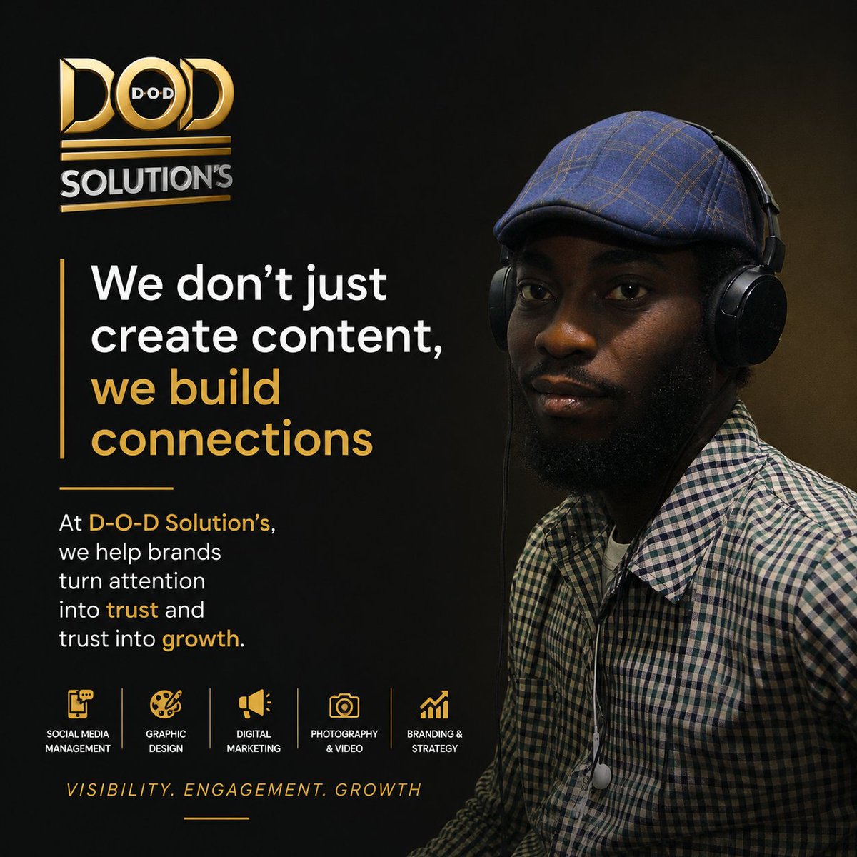 DahunsiDaniel4's tweet photo. Great brands don’t just get seen — they get remembered. ✨

At D-O-D Solution’s, we turn ideas into compelling visuals, strategic content, and digital experiences that help businesses attract attention, build trust, and grow. 🚀

#BrandGrowth #dodsolutions #reachouttoday https://t.co/9o2obHL18t