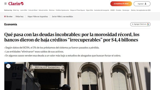 pococreible's tweet photo. 🚨 Los bancos venden sus carteras de deudas "incobrables" a estudios jurídicos. Arranca la época del acoso total, las amenazas y las llamadas a cualquier hora. Te revientan el teléfono a vos, a tu familia y amigos para cobrarte lo que ya no podés pagar. https://t.co/qjVn6ippbI