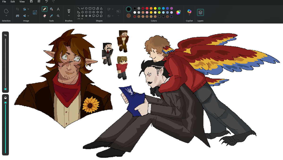 sparkysprite's tweet photo. been rewatching life seriez stuff in the bg so i had 2 draw them #lifeseries #buttercups #mumscarian https://t.co/zfs6uh51sY