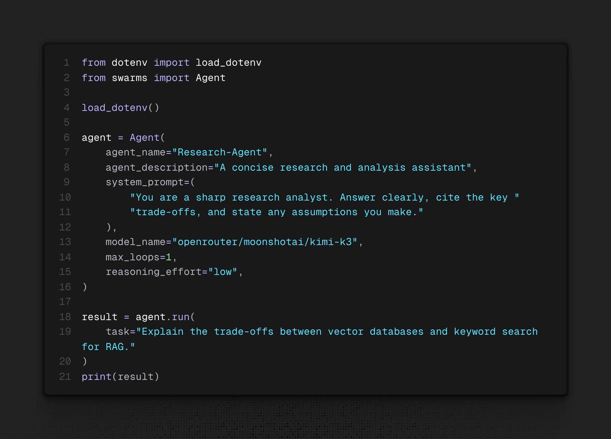 swarms_corp's tweet photo. 🚨 BREAKING: Major Frontier Models Are Down

With GPT, Claude, Grok, and Gemini experiencing outages, Swarms recommends that users switch to models outside these families including GLM, Kimi, Qwen, and many others.

The Swarms framework and API make switching your base model incredibly easy just one line of code.

If you’re relying on agents in production, switch now and stay resilient.

Learn more ⬇️
