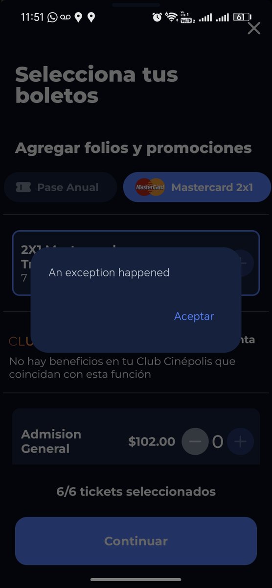 jessiserra's tweet photo. @Cinepolis Así aparece tanto en la app como en web https://t.co/uufusYAmvd