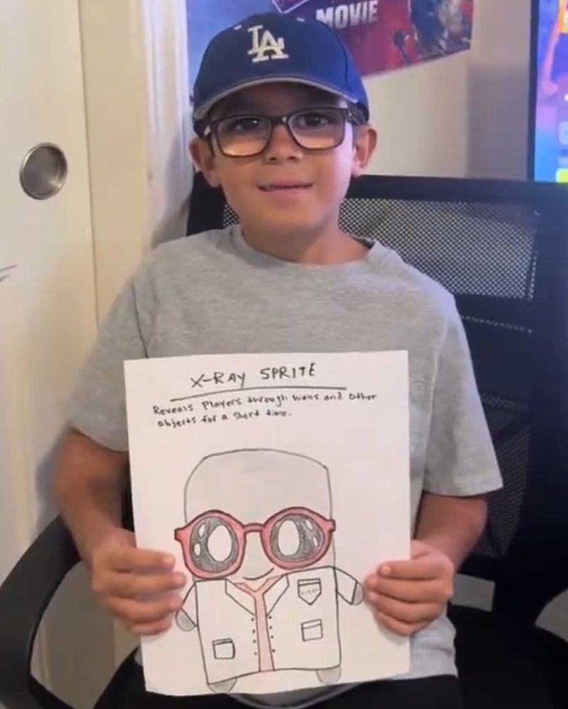 HappyHappyGal's tweet photo. Playing Duos with Brady right now! Finding his X-Ray Sprite together! The Design a Sprite Winner! https://t.co/5f4mDIa0mq