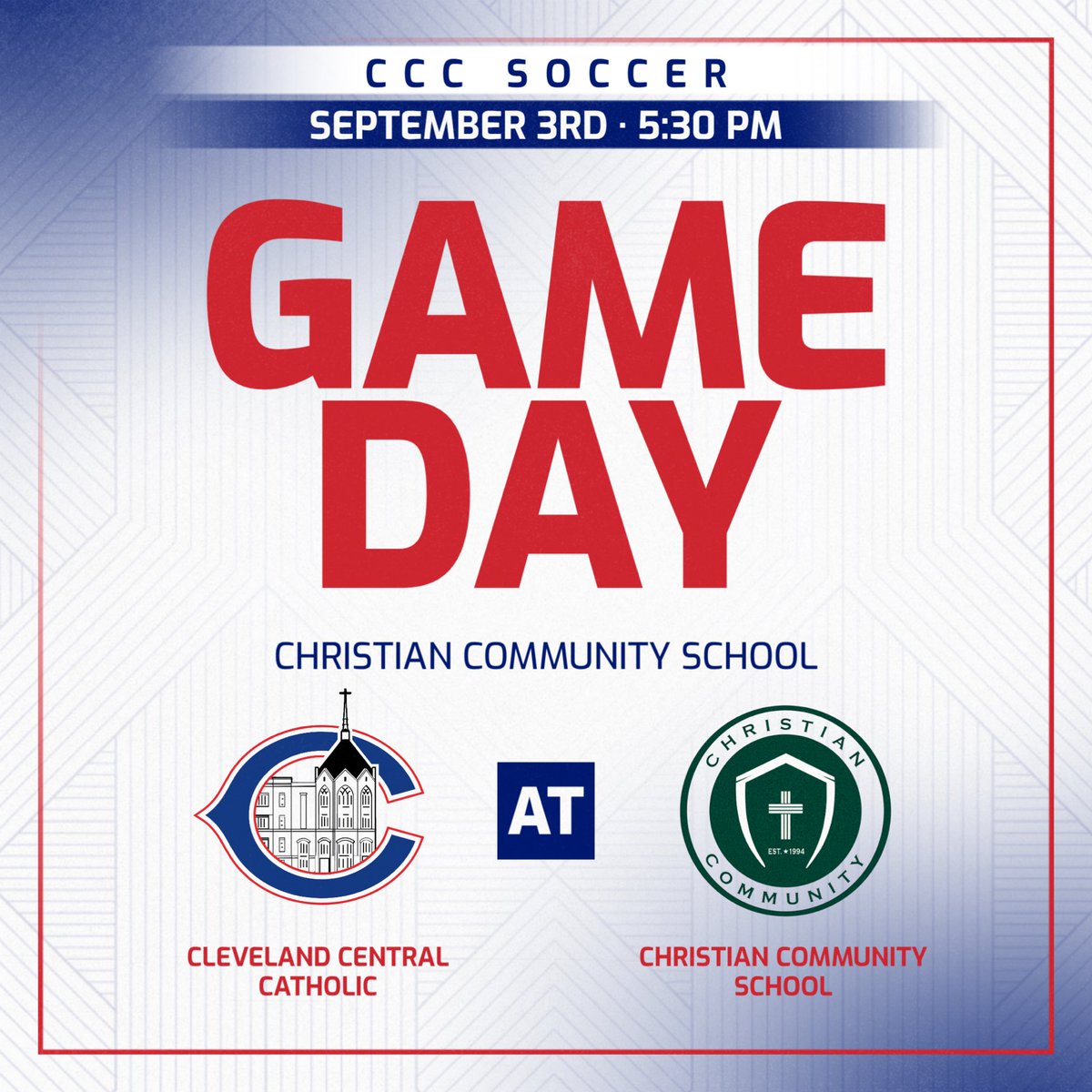 CCCIronmenAD's tweet photo. GAME DAY: Our Soccer team heads up to Christian Community School this evening to take on the Warriors!
β° 5:30 PM
π Christian Community School
ποΈ Free Admission
#GoIronmen https://t.co/3ke0RWFyQb