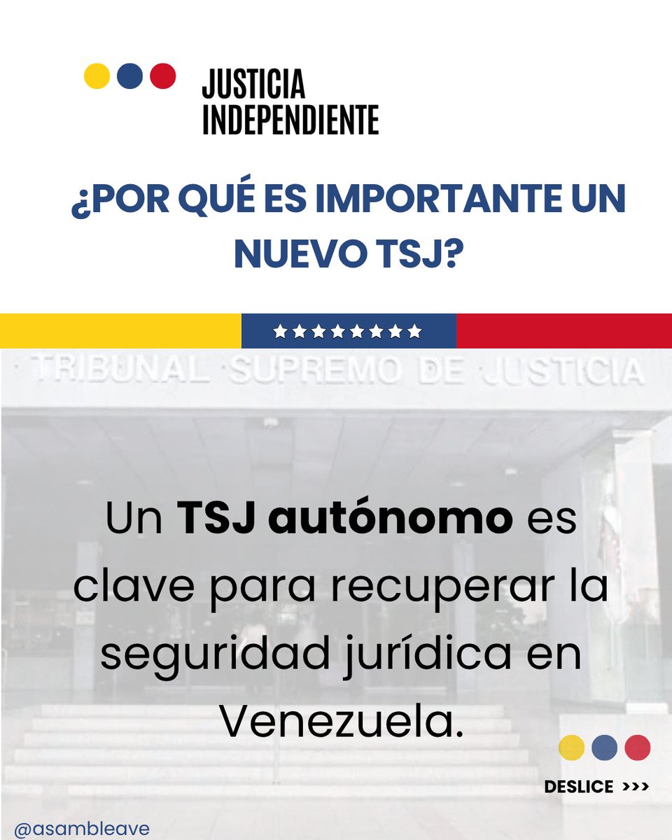 ramonlopez4's tweet photo. 🇻🇪 Un nuevo TSJ es un paso para recuperar la justicia y devolver seguridad jurídica a Venezuela. 

Una justicia independiente beneficia a todos: ciudadanos, trabajadores, profesionales y empresas.
Venezuela tiene la oportunidad de recuperar la confianza y el estado de derecho https://t.co/wsW9JaXyCw