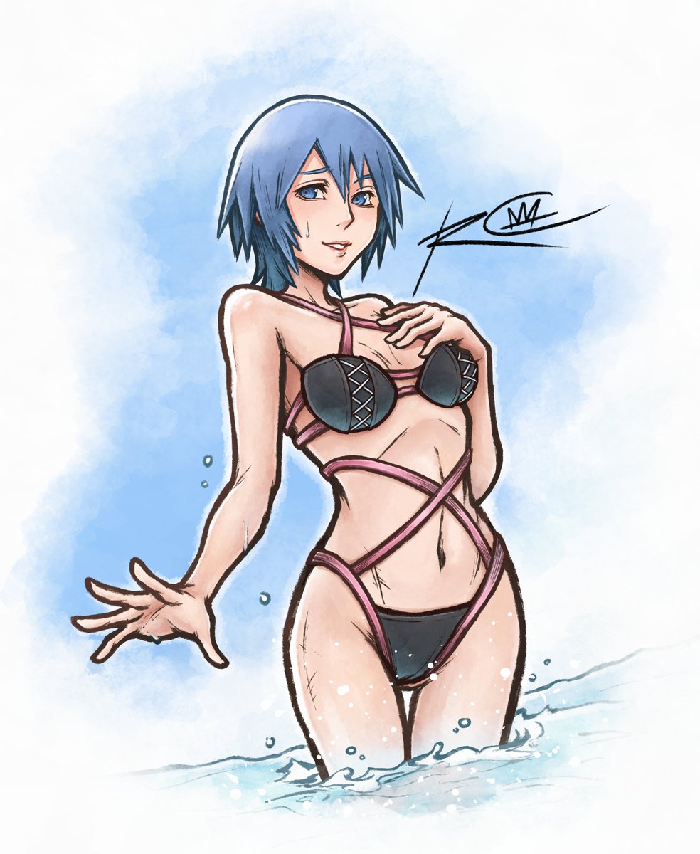 ReverseCrown's tweet photo. "Aqua at the beach" Re:Drawn

Part 1 of 5

#Aqua #KingdomHearts https://t.co/kgXGhyyt7f
