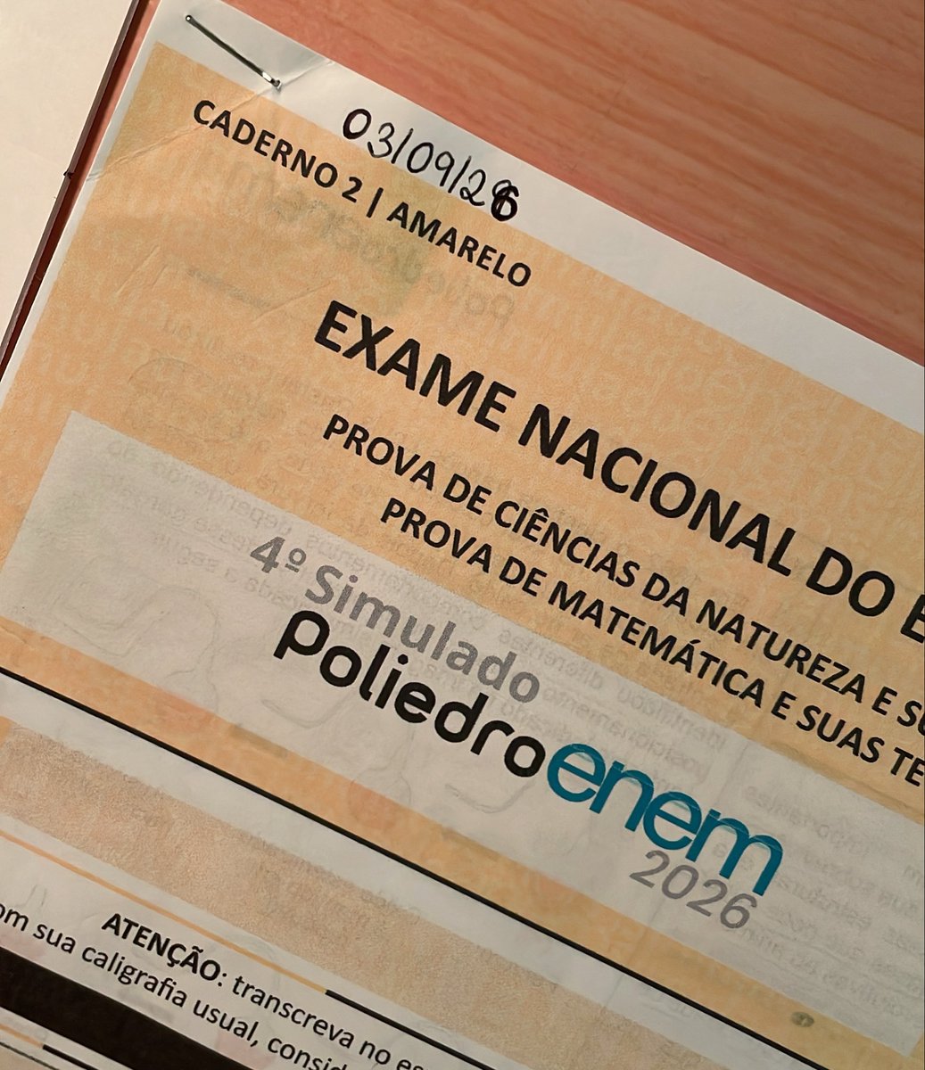 Leticianamed's tweet photo. Hoje fiz um simulado completo poliedro 4, achei muito bom a parte de natureza. Prova boa de fazer https://t.co/cbB524pwcH