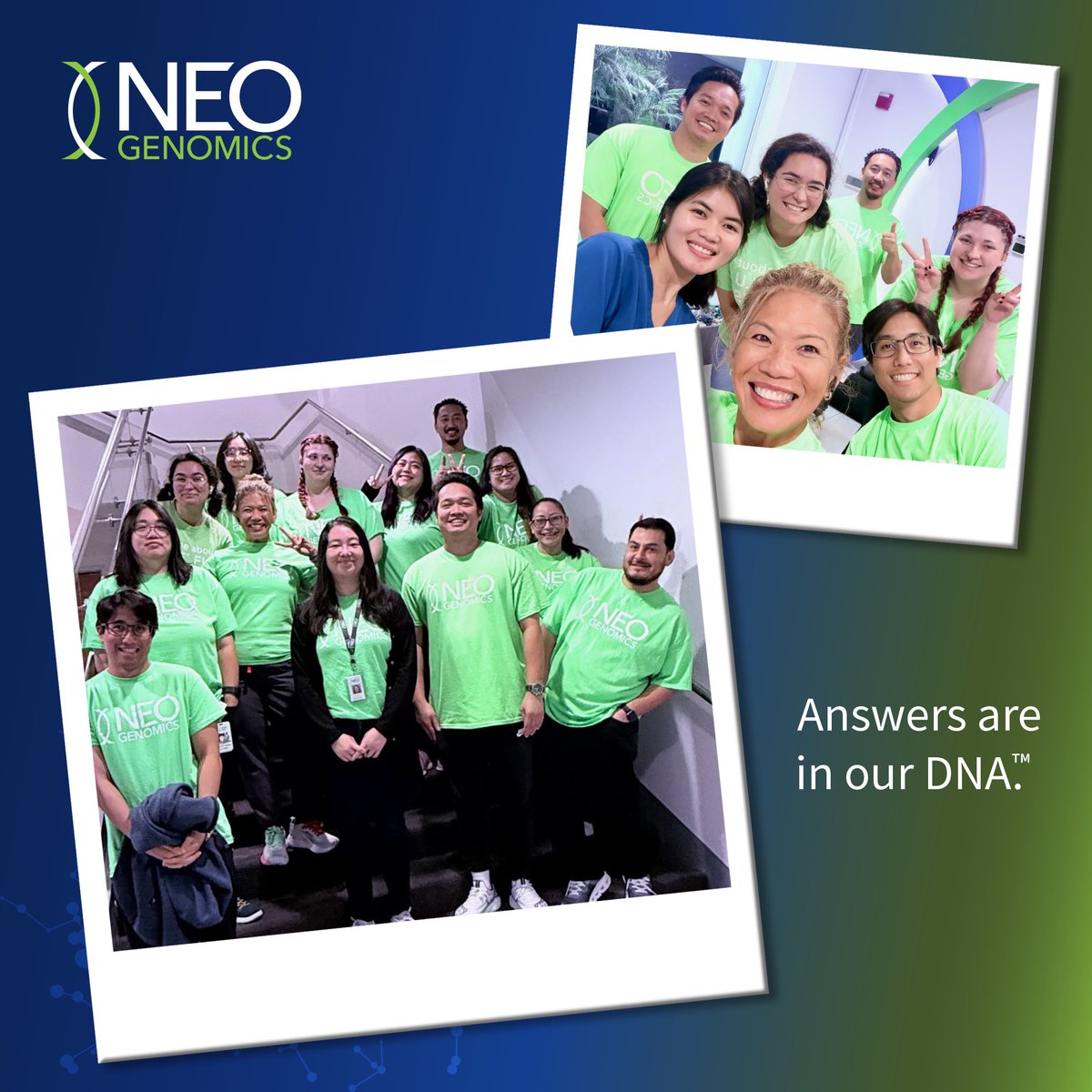 NeoGenomics's tweet photo. Wearing green for #MentalHealthAwareness 💚 At #NeoGenomics, we believe supporting mental health and well-being is just as important as supporting physical health. If you're interested in an organization committed to supporting emotional well-being, visit https://t.co/HDQFzaSvdJ. https://t.co/JaGiOpmC1w