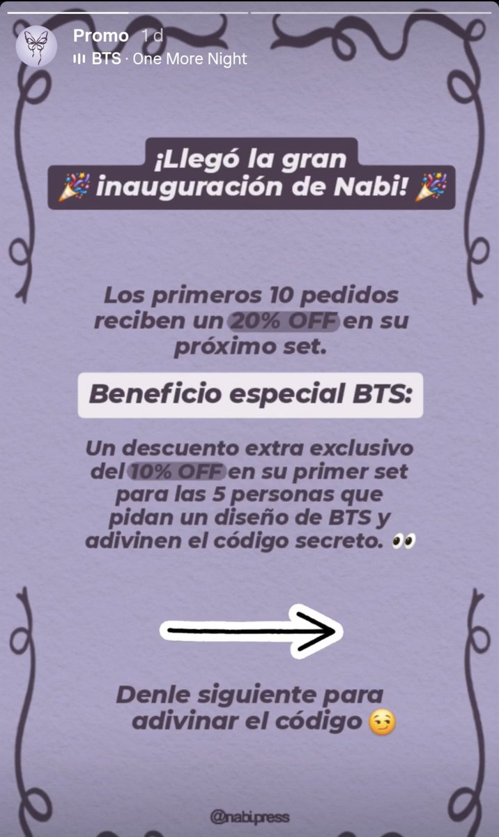 Serendipity7__'s tweet photo. Mutis 💕
En mi ig de uñas Press On tienen descuento si se hacen un diseño de Bangtan 🙌🏻💜
https://t.co/8UBaSWCP5j https://t.co/Q9up2s1Abk