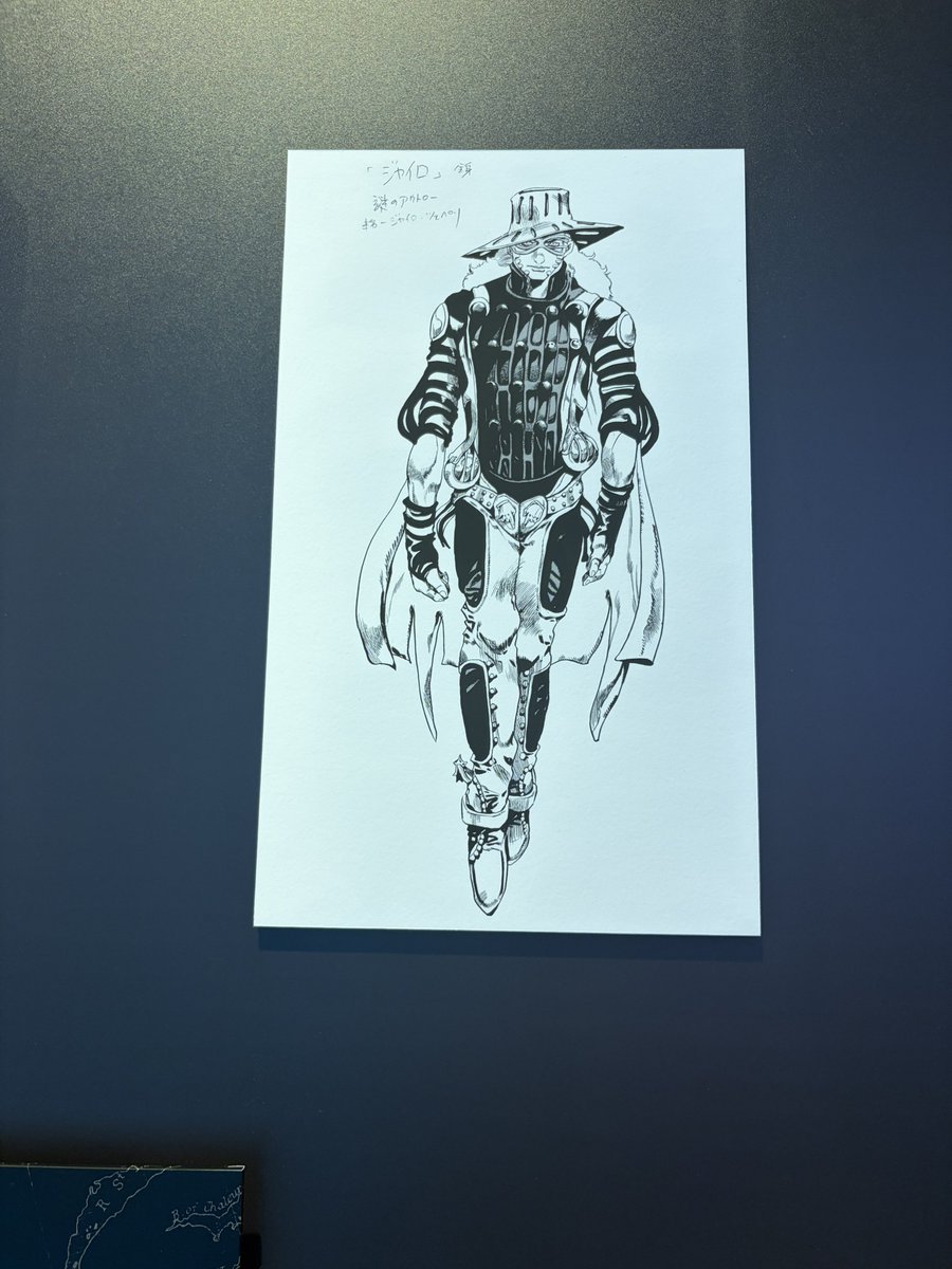 yukichhheee's tweet photo. ジョジョキャラバン展示
スティールボールラン連載前の設定資料
『ジャイロ・ツェペリ』
笑うと下品な謎のアウトローとのことですが名前が『ツェペリ』なので荒木先生の中ではこの頃すでに彼の運命は定まっていたのかもしれません https://t.co/mDcEP59rOD