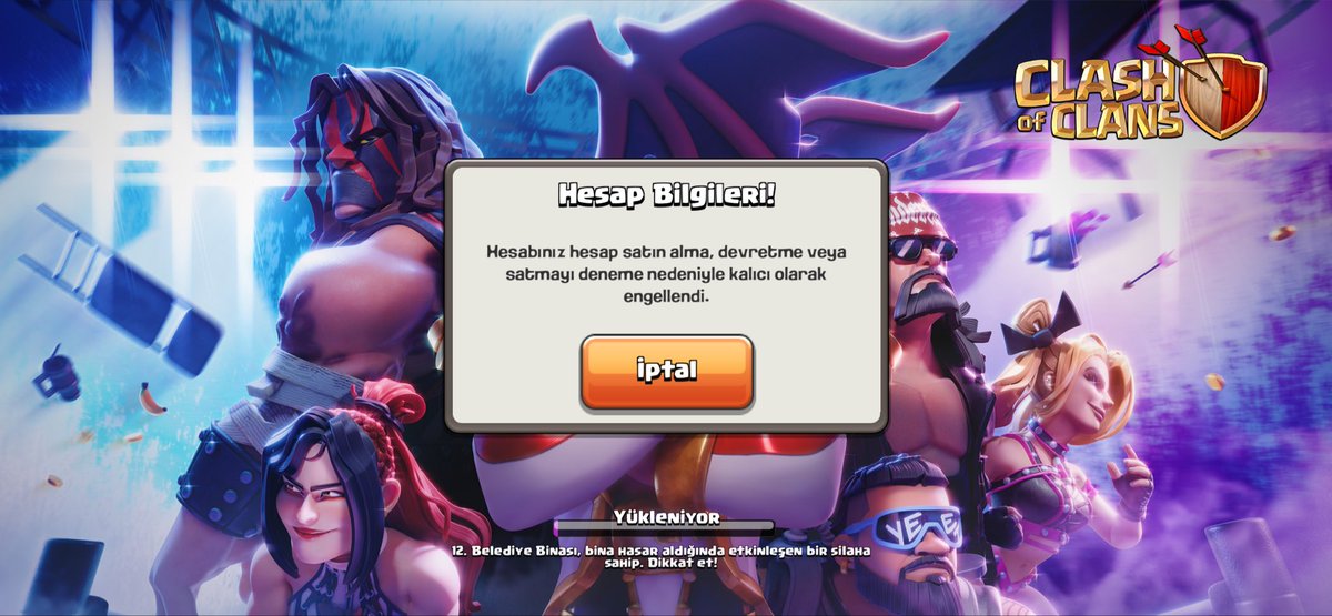 Mzikretmeni12's tweet photo. @ClashNetworkX My maxed-out Town Hall 18 account was banned without any warning; the game's support team just sends canned responses. You completely disregard the effort people have put in and the money they have spent. 
ID #2VU20L8Q8 https://t.co/Zuz09SRbKb