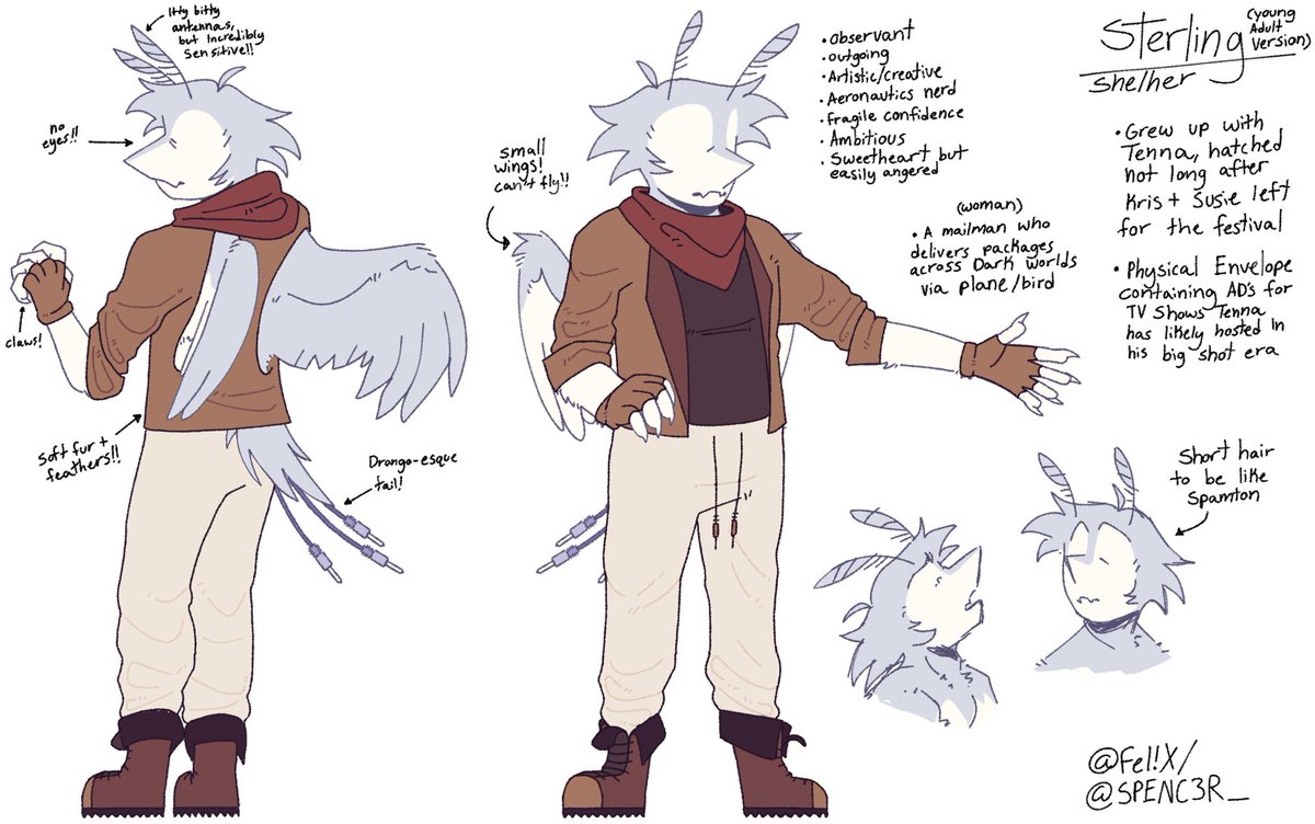 Spenc3r_G's tweet photo. Reupload + A New Reference Sheet!
We all remember Sterling from my old account, right? Well, she comes back, this time with her flashy new outfit ^^
#spamtenna #pipis #deltarune #fanchild https://t.co/rS1zvp1erf