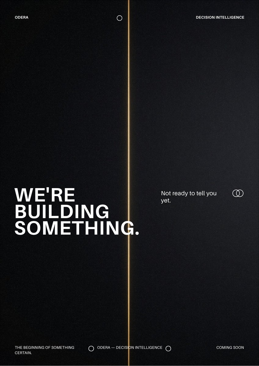 OderaHQ0's tweet photo. We're building something.

And no, we're not ready to tell you what it is yet. 🤫 https://t.co/yNVKWZ4tWn