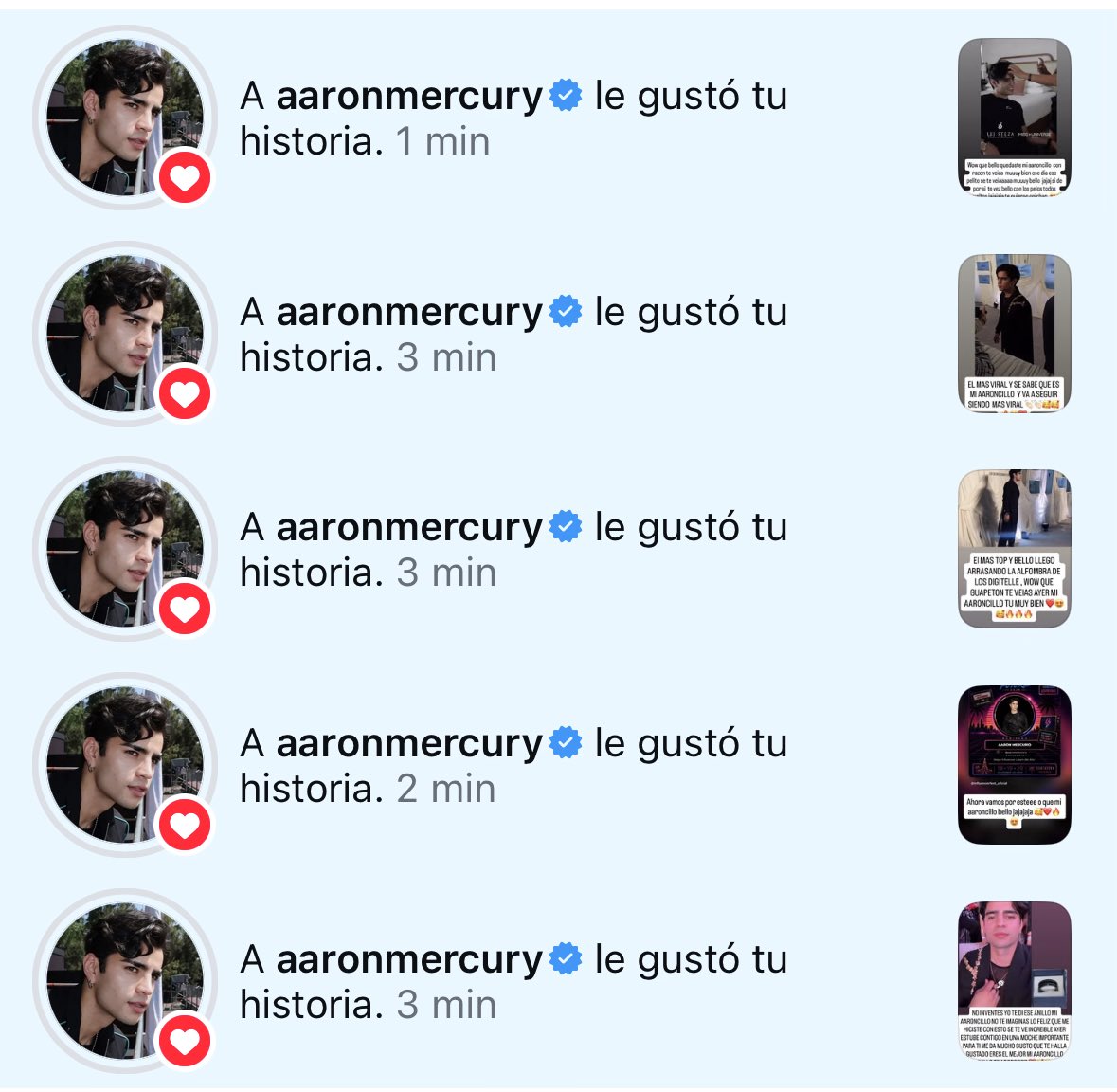 leonjoseherrero's tweet photo. Que pinche felicidad me dio hoy aaron me dio like en las historias  de insta y me comento la foto del anillo en tiktok que pinche emocion netaa es un todo un amooor te quiero demaciadoo mi aaroncillo me haces feliz contan solo un like  y ahora que me comentaste no manches te quieroooooo ❤️🥰🫂@ArnMercurio @nanccyglez #aaronmercury