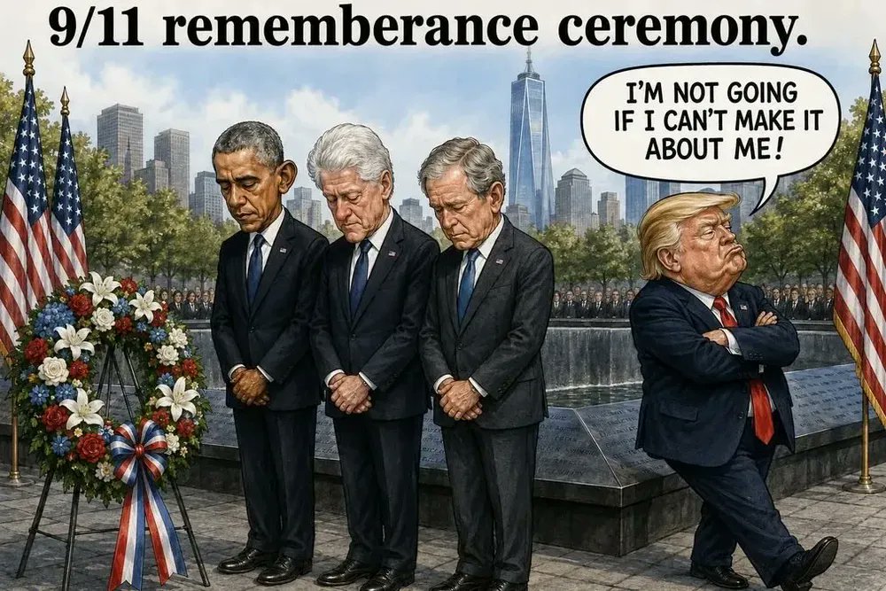 drmikenyc's tweet photo. @repeat1968 Ugh.

As a New Yorker, any day he is not here is a good day.
We remember the day, and also the ego &amp; crimes of Sir.

And there's no way the #TrumpVirus #king has any 'concept of the concept' - of #respect. Or #dignity 

Never forget. https://t.co/NwyZMaqTyO