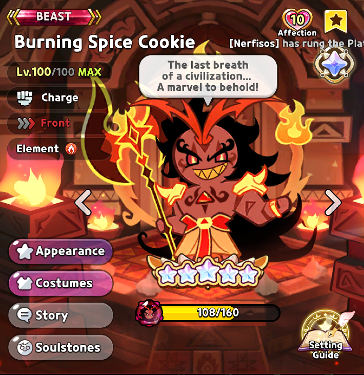 chrysoneiro's tweet photo. I love my gacha game f/os lmfao.

Mold was maxxed out within a month or two, while Spice is nearly maxxed out after over a year (honestly I'd be shocked if I get him maxxed out before BurningPeach's next anniversary lol) https://t.co/rbZRN5dYsA