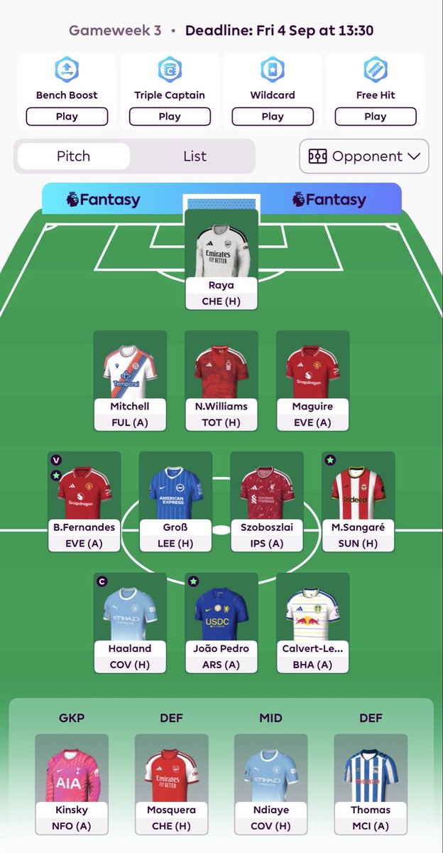 QuantiFC's tweet photo. FPL GW3

I need your help!

Any feedback or suggestions for this team?

Currently pretty locked on no chips or transfers this week

Raya or Kinsky?

#FPL #PremierLeague https://t.co/iNdEuNMsg9