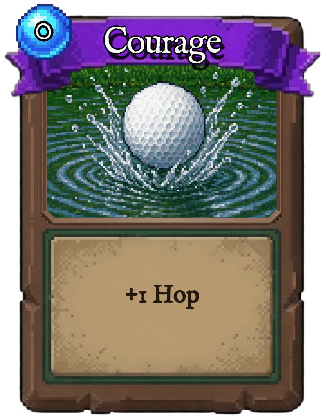 thearcaneopen's tweet photo. Worried about shanking your tee shot into the water? Have a little Courage. https://t.co/NKKca0aXki