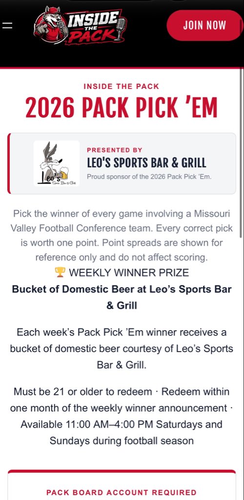 InsideThePackSD's tweet photo. Remember, the first picks are TONIGHT for the @LeosSportsBG Pick ‘Em!

Don’t miss your chance to score some beer (if you’re of age of course) https://t.co/DcczpOFz5s