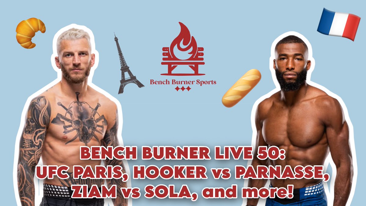 bench_burner's tweet photo. We will be live tonight at 7:30 central time to talk all things #UFCParis 🇫🇷 
See you there! 🔥 https://t.co/m3DbqDDdvz