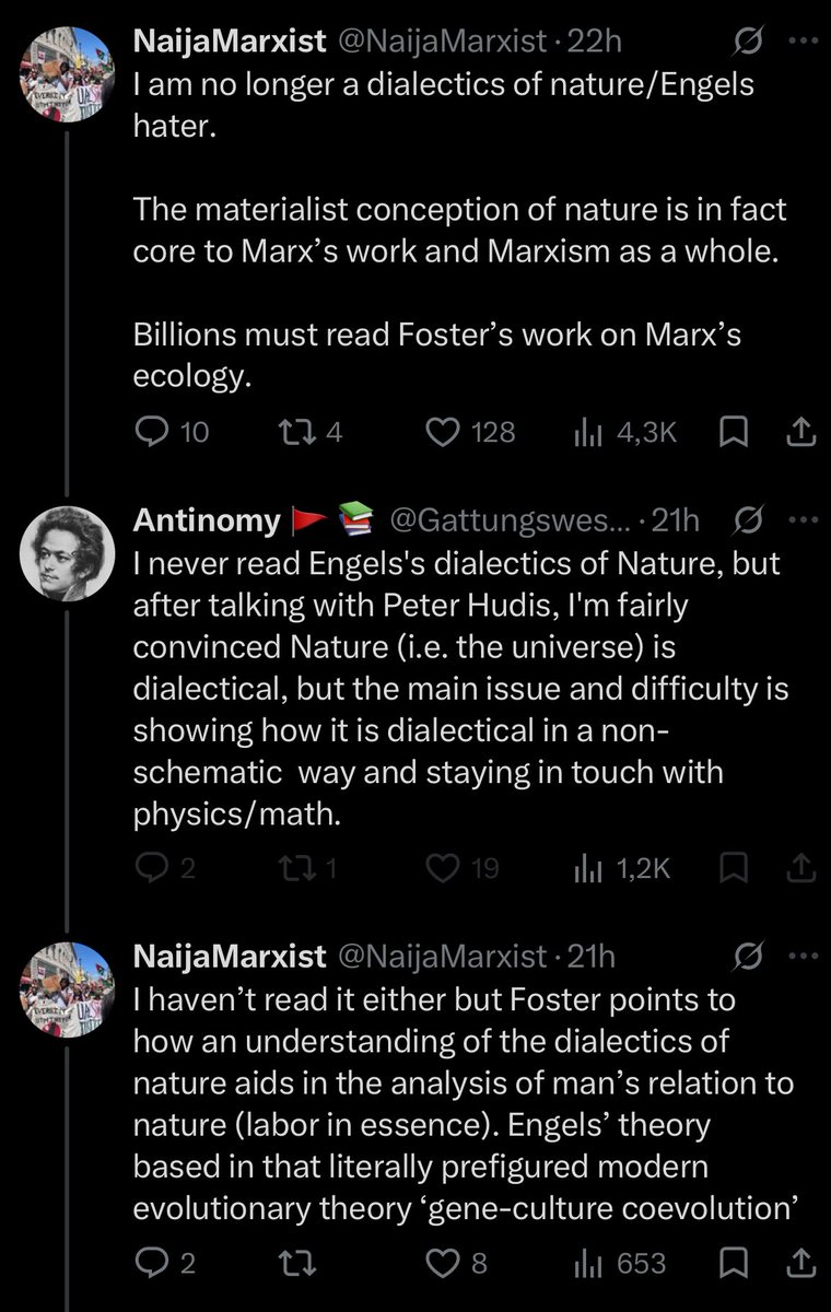 unitas_spiritus's tweet photo. Intellectual giants debating Engels‘ dialectics of nature without either one reading him https://t.co/oBTbcYD0UD