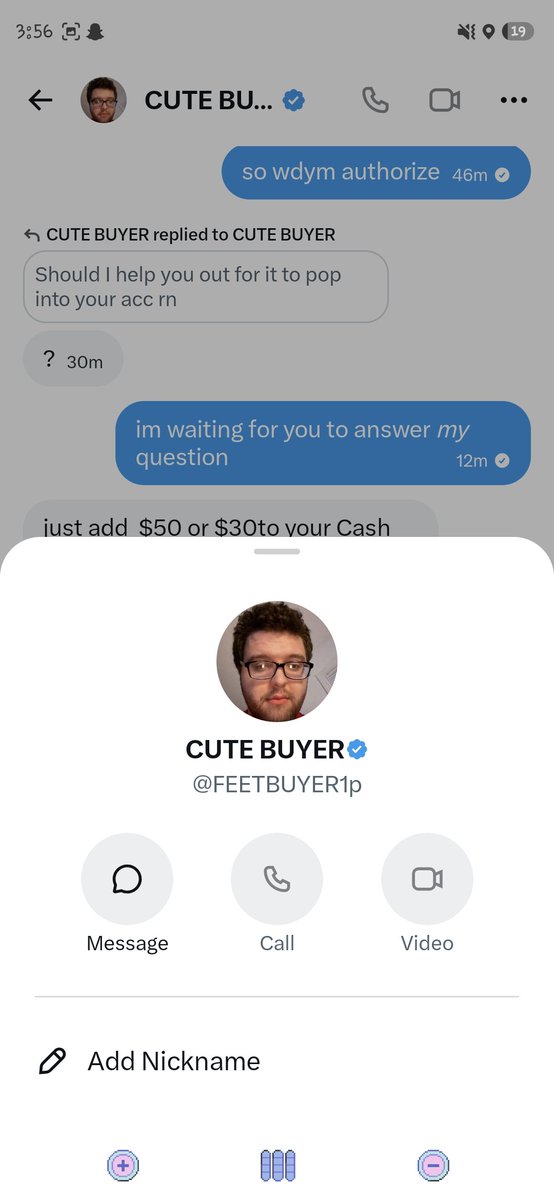 Cyberbarks's tweet photo. call the chris handsome the way i will ss and post every single scammer. nobody is safe. https://t.co/W8vedjJyJk