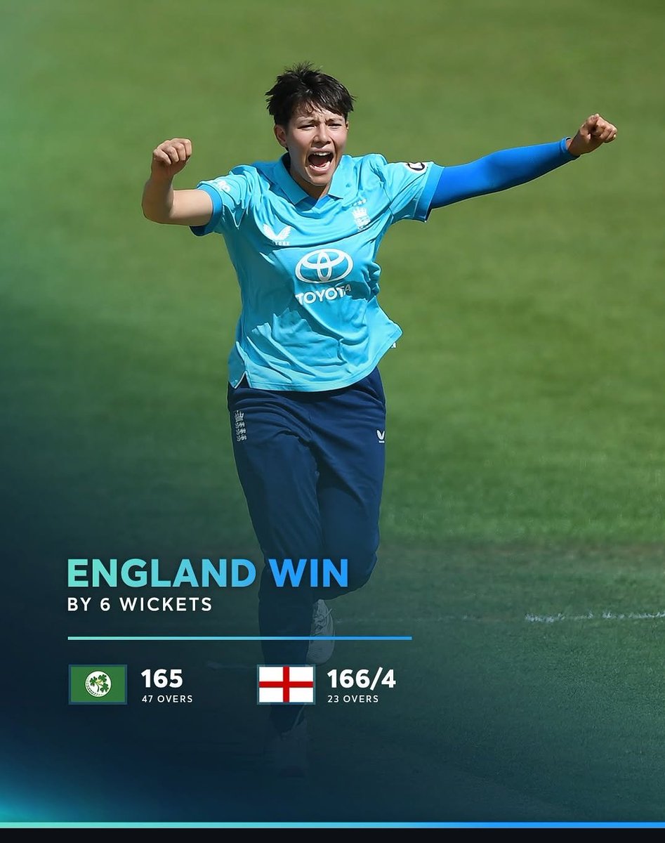iccbccicricket's tweet photo. Wong's maiden five-for confirms england ✌️😎 
#5September #englandwomancricket
#teending
#fyp https://t.co/Arli16wIWC