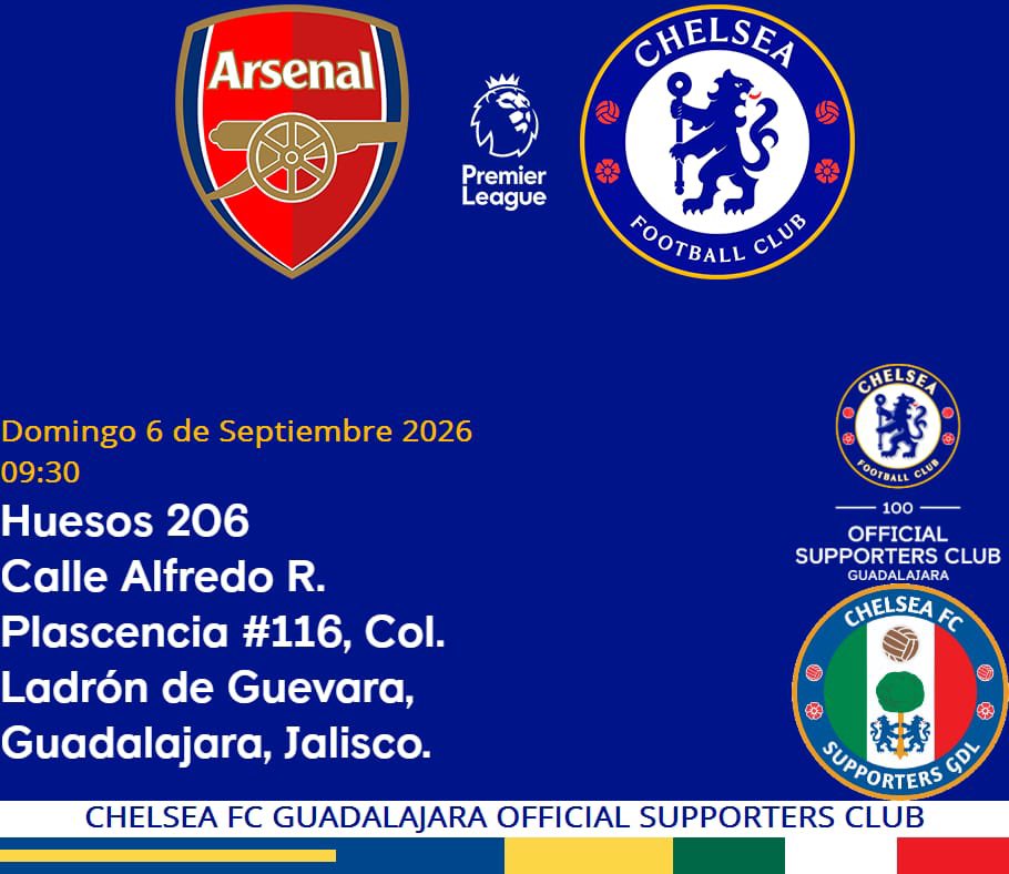 chelseafcgdl's tweet photo. Nos vemos el domingo, Blues! 🔵

#CFC #KTBFFH #CFCGDL https://t.co/VWIoCjTSIz