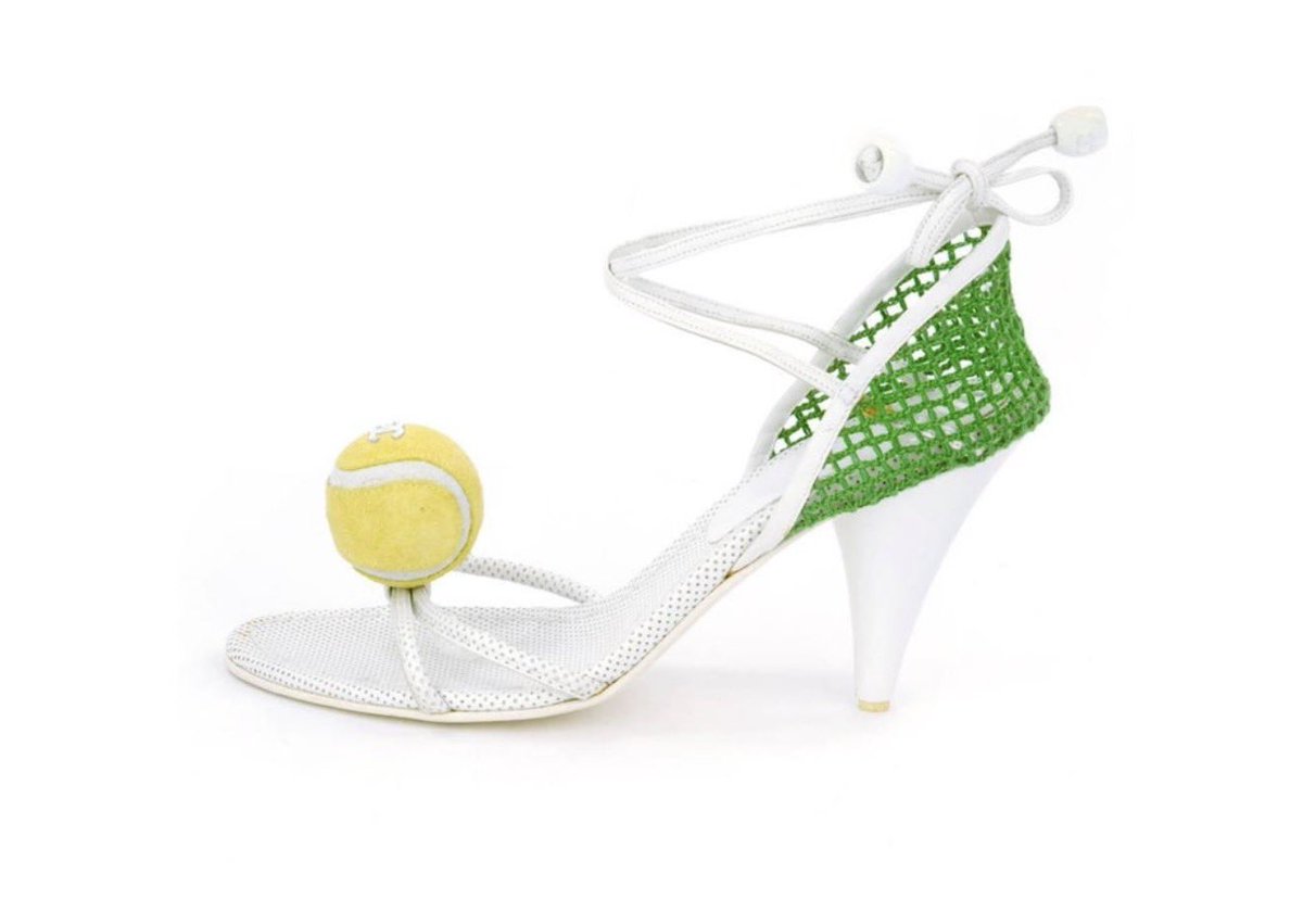 blondedcob's tweet photo. Mariah the Scientist attending the US open wearing the ss2004 Chanel tennis ball heels 🎾 

via ig stories https://t.co/FjsVjjpllV