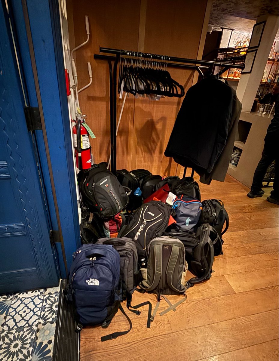 Palo Alto Restaurant's Backpack Pile Draws Tech Etiquette Debate