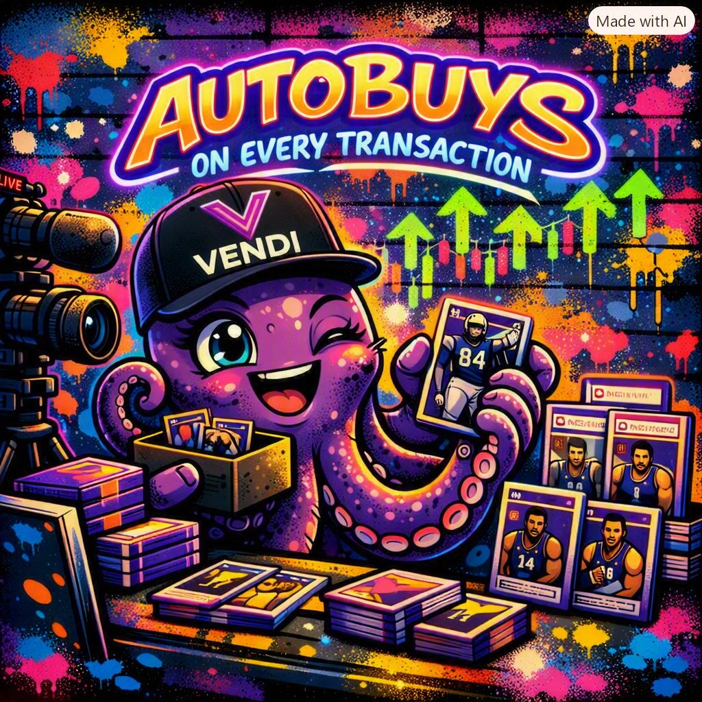 DNConChain's tweet photo. Vendorium autobuys $DNC every day, every transaction and in any market condition

From products on the marketplace, to spots on live breaks, and eventually to digital packs...

There is no stopping the chads 💎

42HsffEQoHqWoeiffksYayC75fQDxaoUdMBzmeXdpump

#Pokémon #Sports #Vendorium