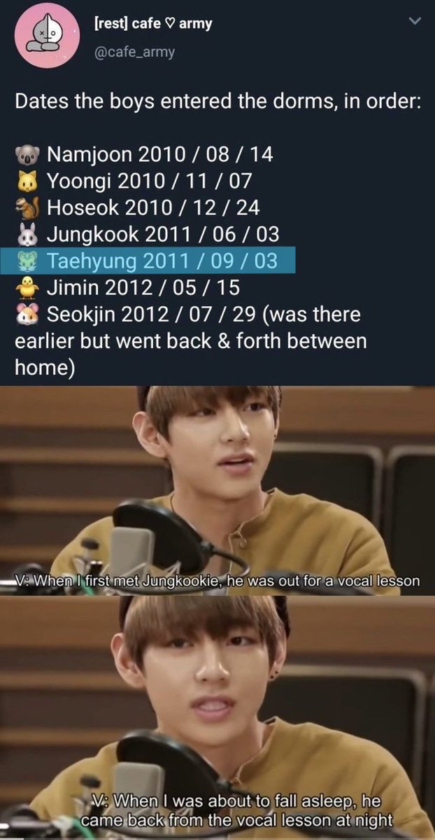 lvthvkook's tweet photo. 15 years ago today, taekook met for the first time 🥹 God sent taehyung as Jungkook’s belated birthday gift

🐰I used to be very introverted, V hyung helped me to break out of it https://t.co/33msLBJVQ5