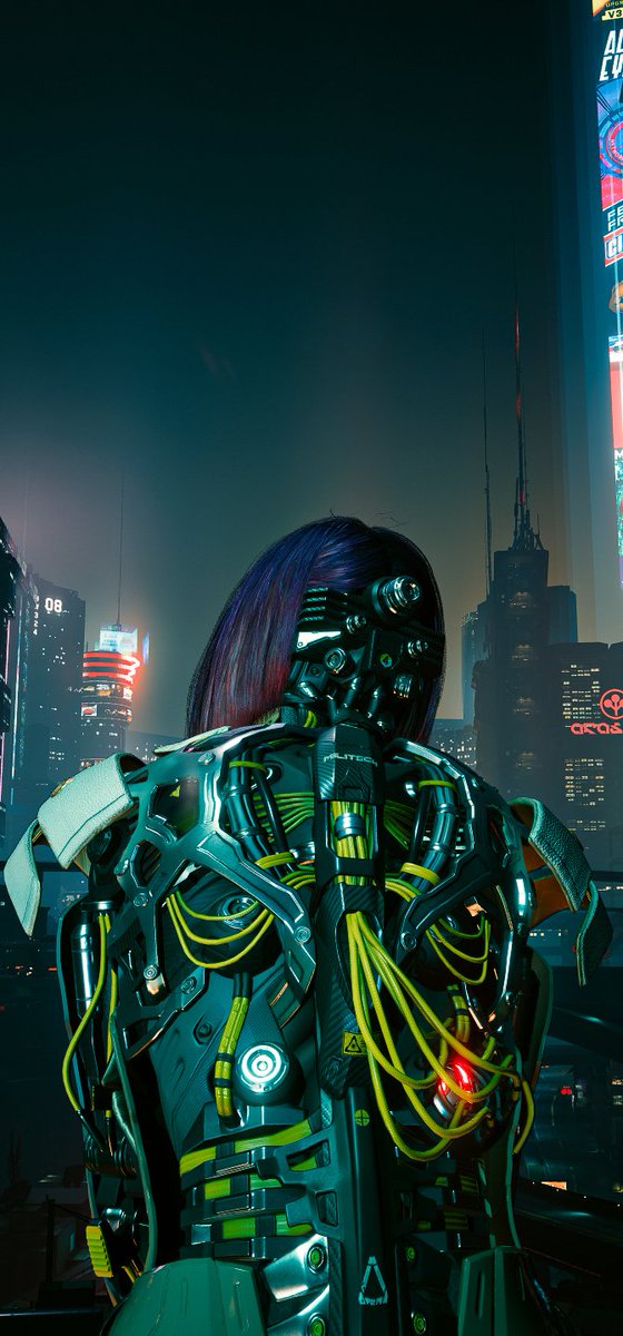 GigihPrakosa's tweet photo. So Mi gazing out at Night City 😽

#Cyberpunk2077 #VirtualPhotography #VPWorld https://t.co/sRQVnn9ang